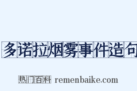 多诺拉烟雾事件造句是什么意思的图片